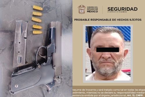 Lo atraparon en Malinalco por portar arma de fuego sin contar con permiso